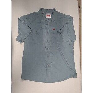 Wrangler Work Shirt Button Up Short Sleeve Pocket Large (CC15)